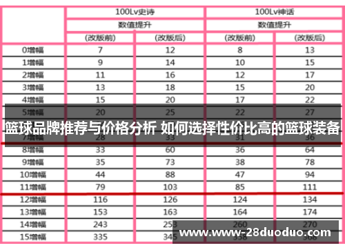 篮球品牌推荐与价格分析 如何选择性价比高的篮球装备